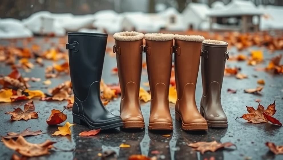 Fodrade gummistövlar dam som håller värmen