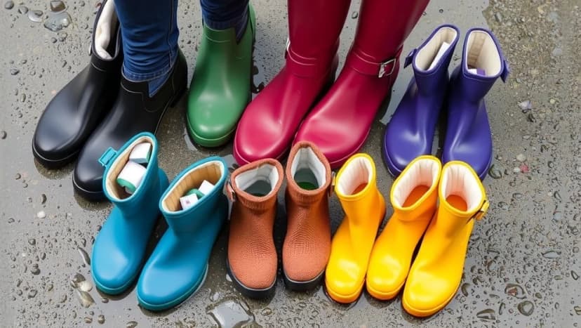 Låga gummistövlar herr som håller fötterna torra