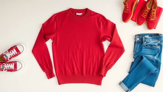 Röd tröja herr som passar perfekt till vardagen