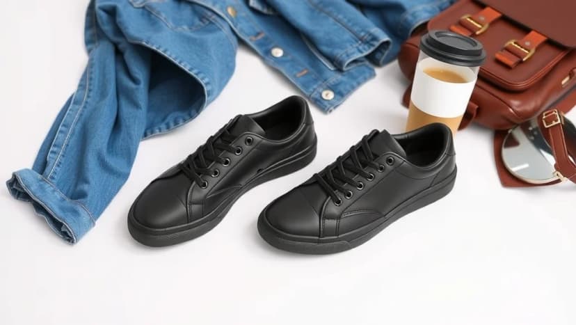 Svarta dam sneakers som passar till allt