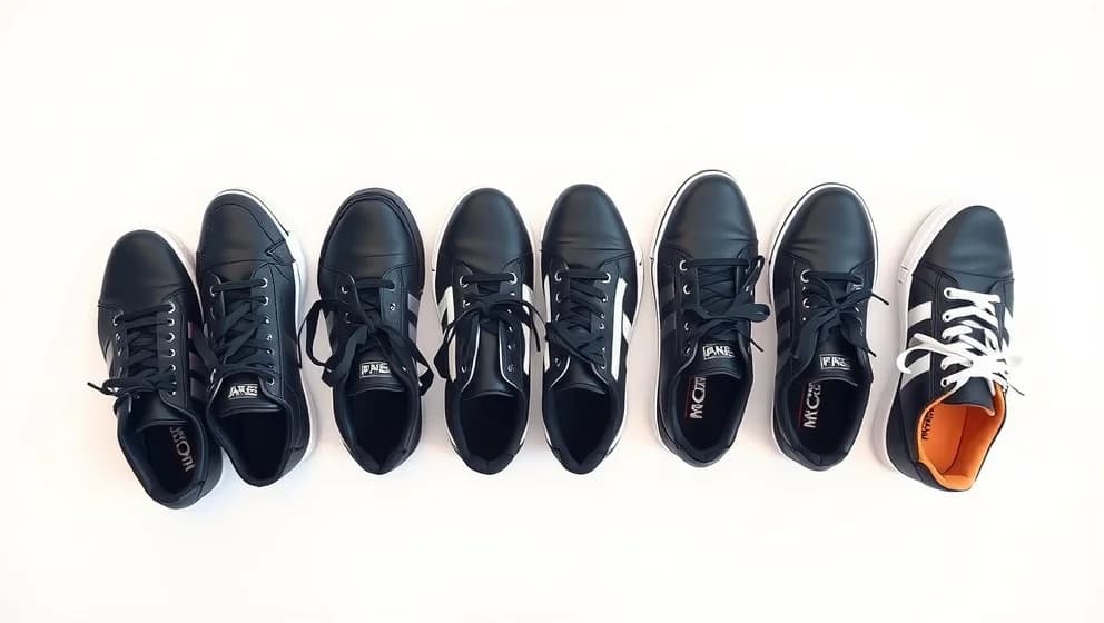 Svarta sneakers herr som passar alla stilar