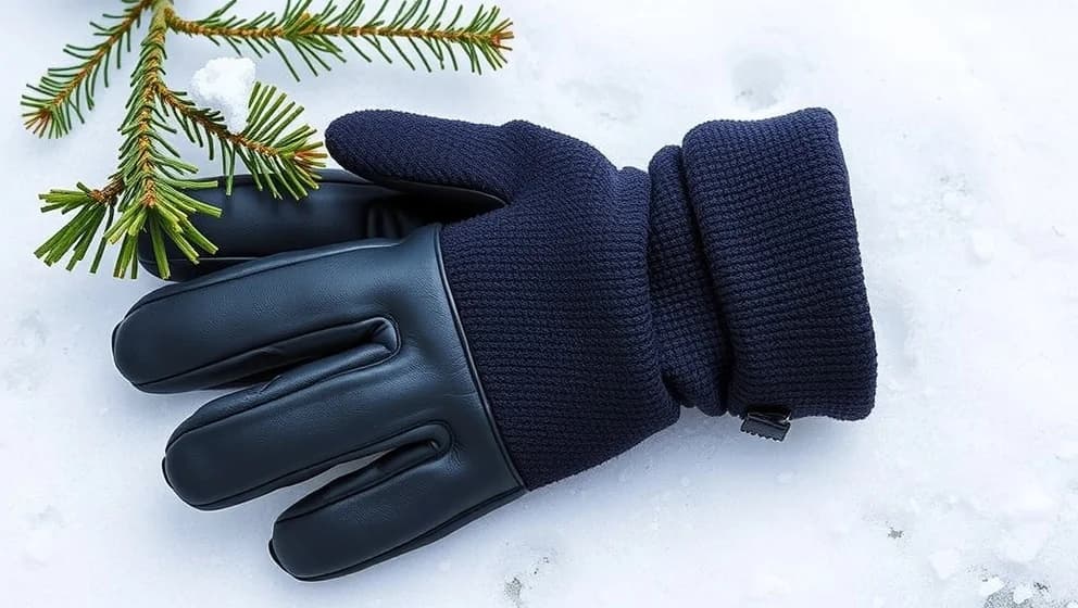 Varma handskar herr som håller värmen länge