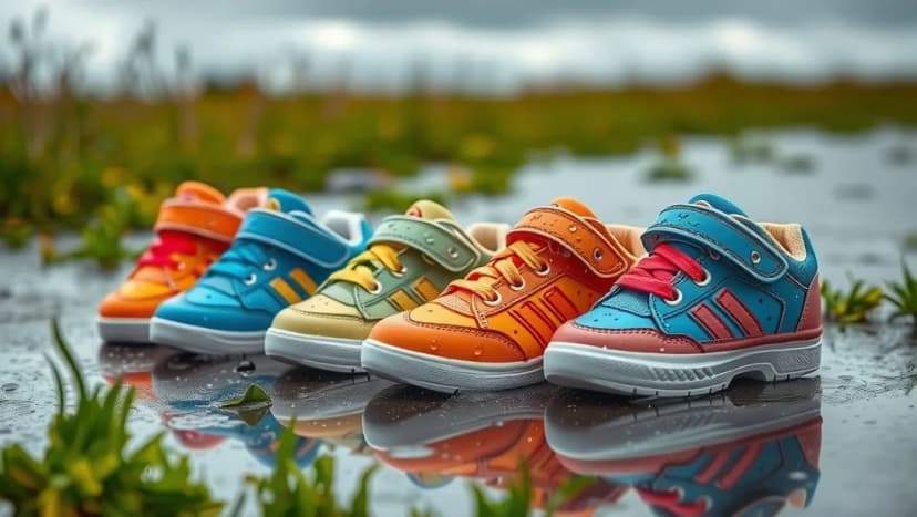 Vattentäta sneakers för barn som håller fötterna torra